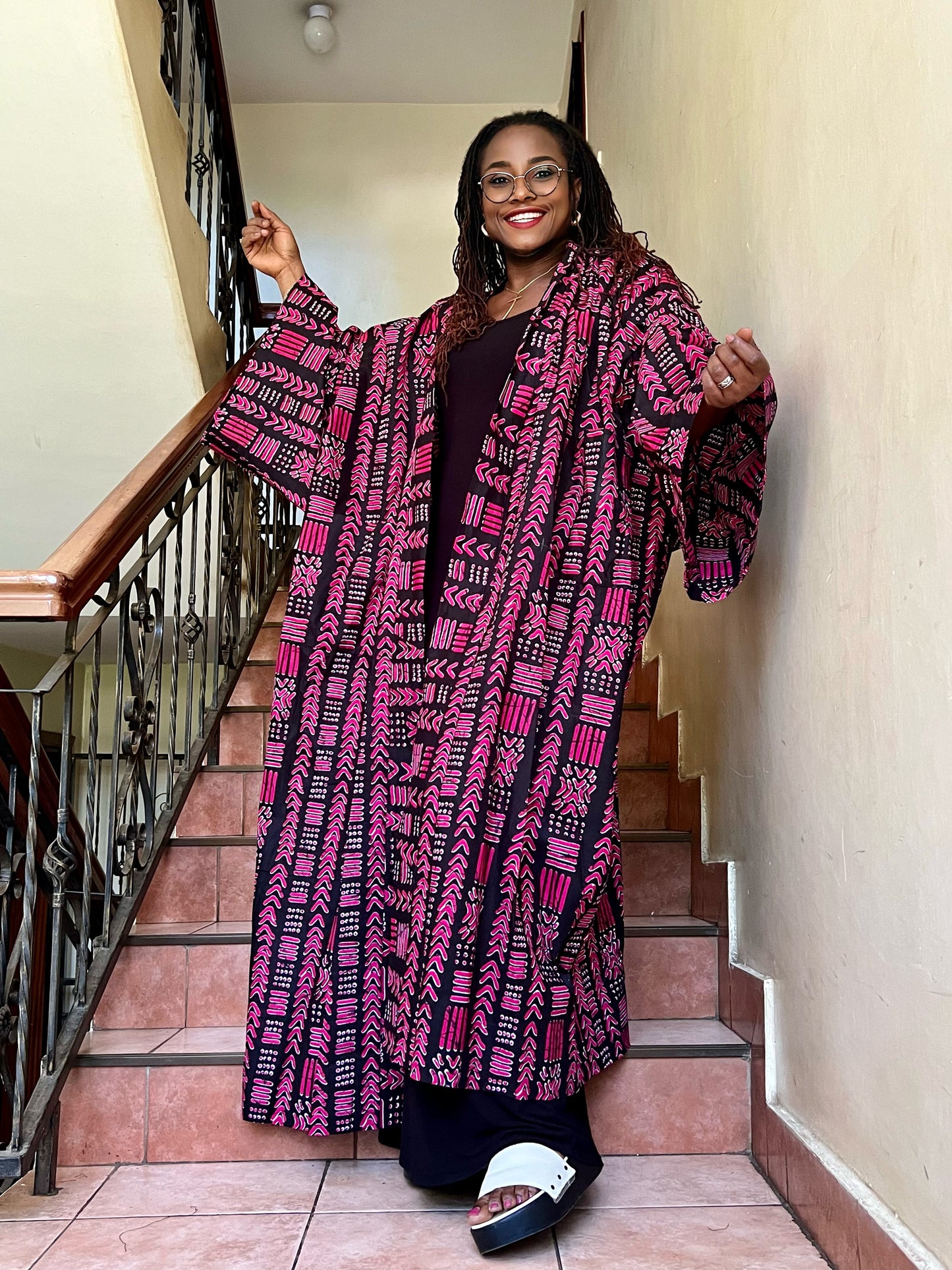 Nebo - African print Kimono