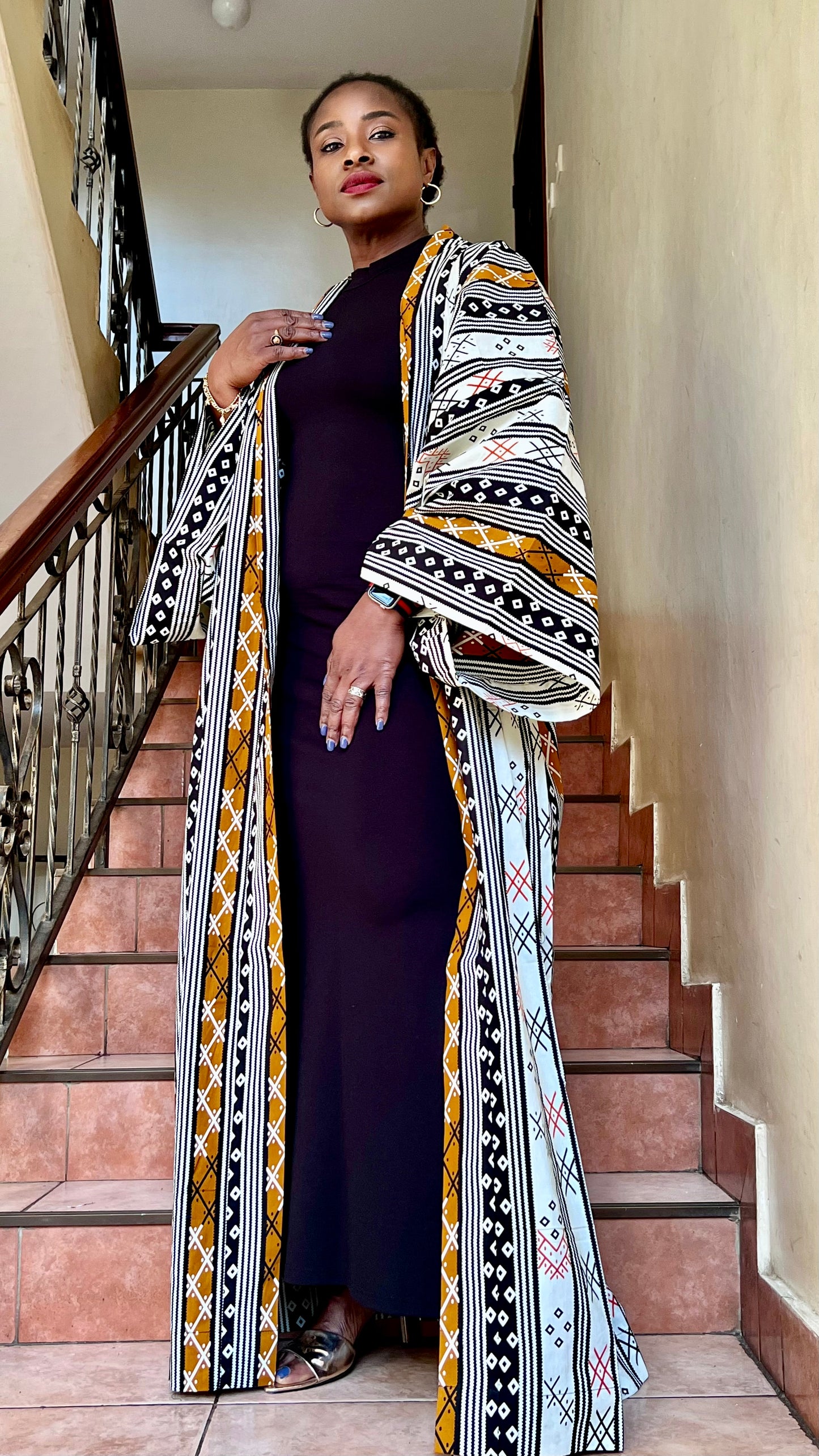 Nebo - African print Kimono