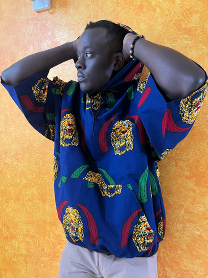 Buga Men's Hoodie- African print