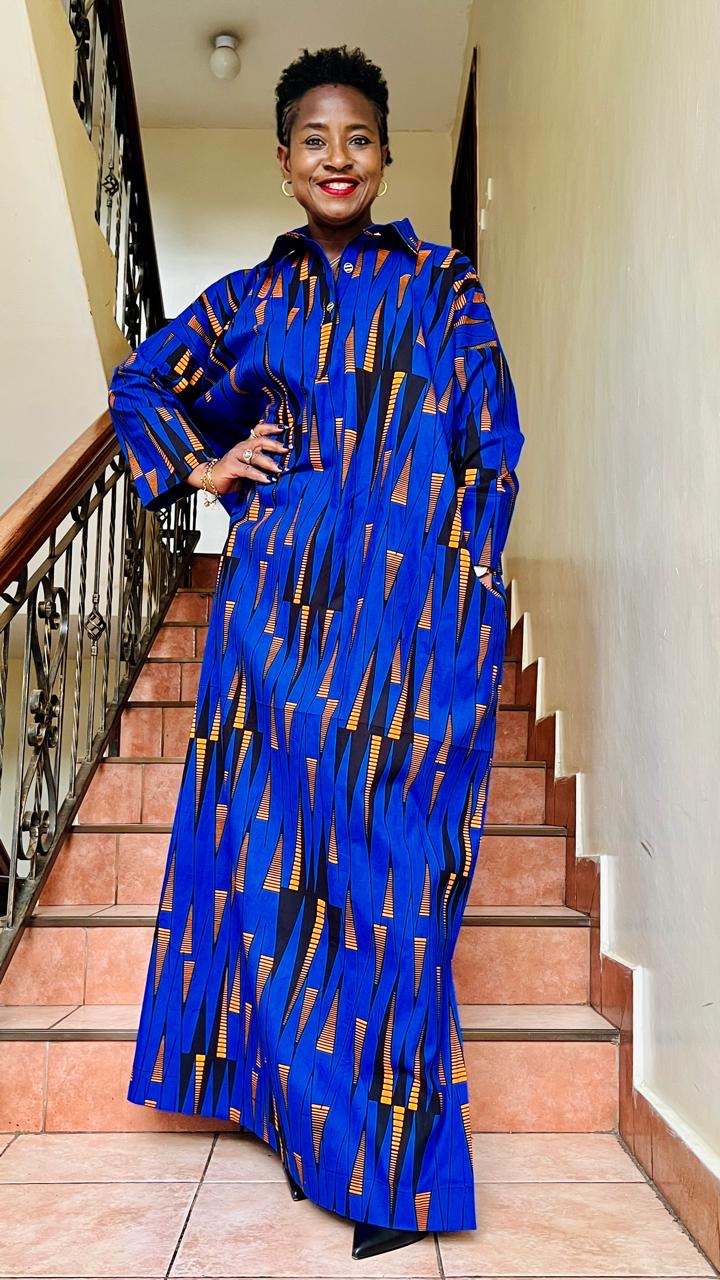 Rich Aunty - African print Shirt Dress