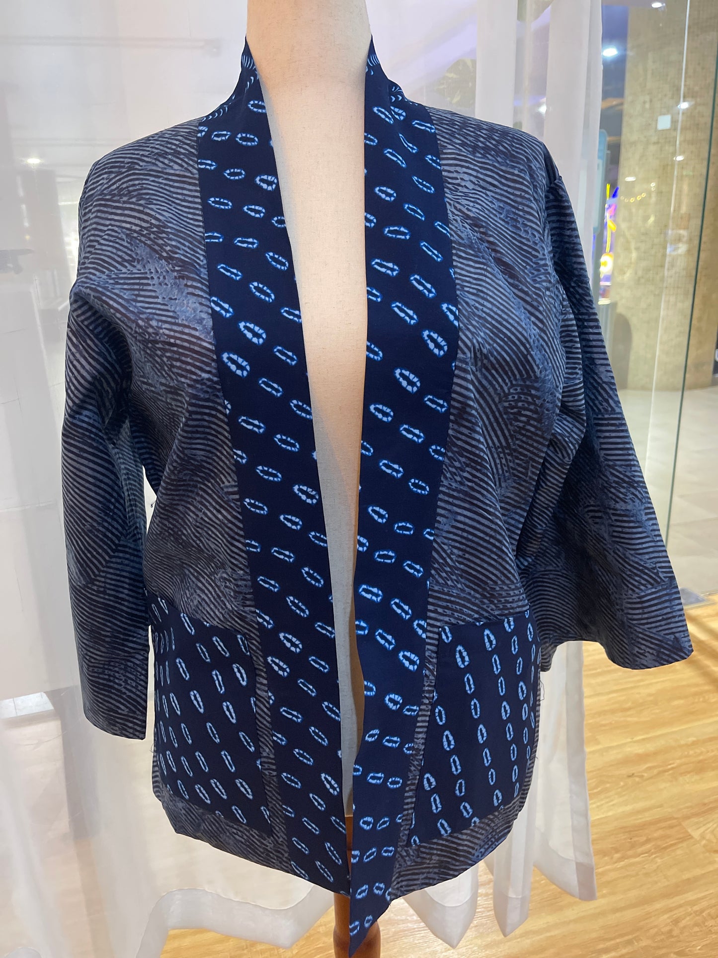 Kosi - African print and Adiré mix Kimono Jacket