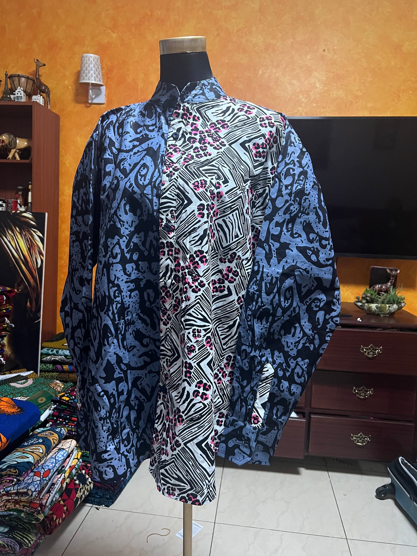 Jaiye - African print mix shirt