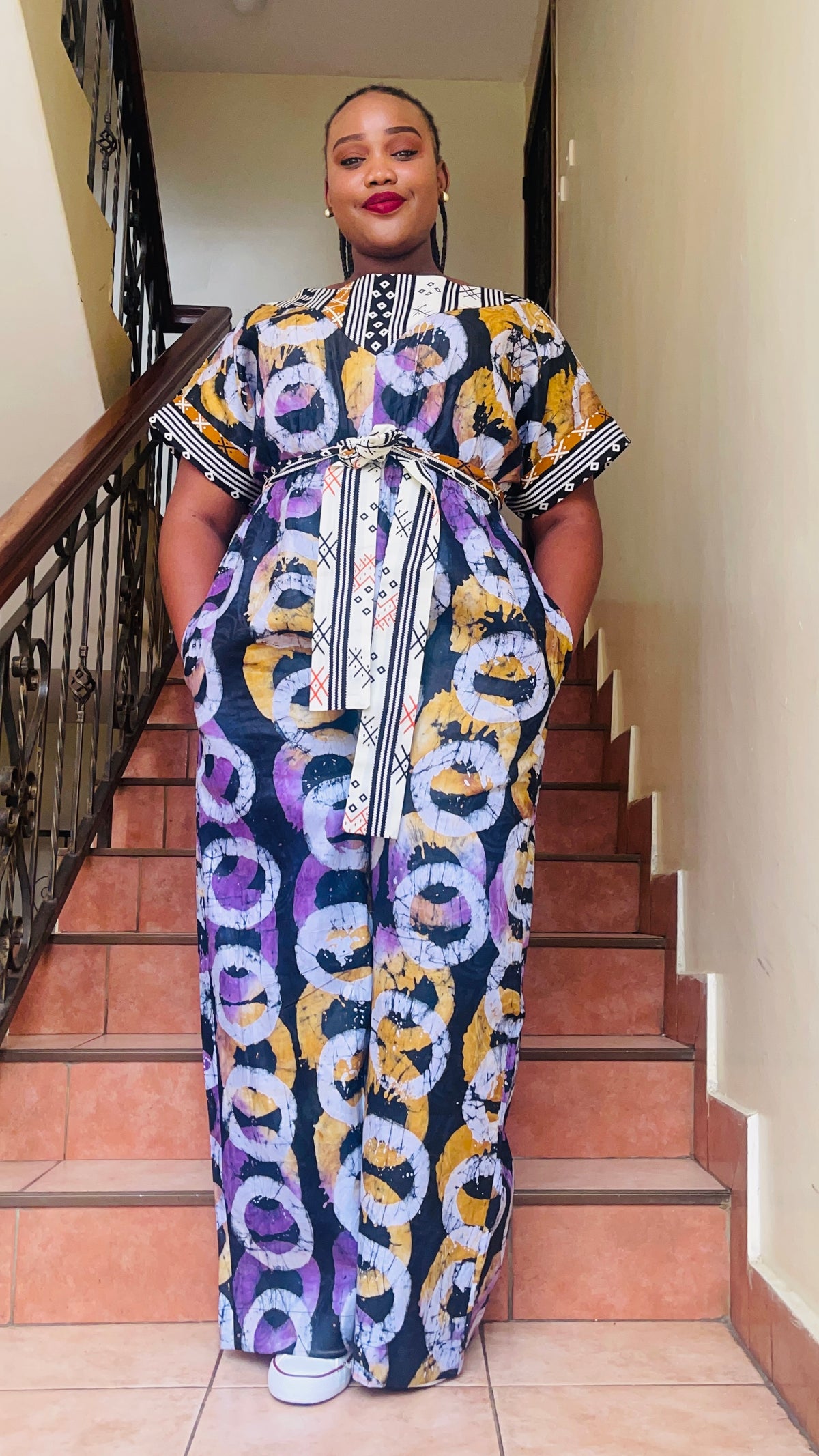 Kai - African print and Adiré mix Jumpsuit