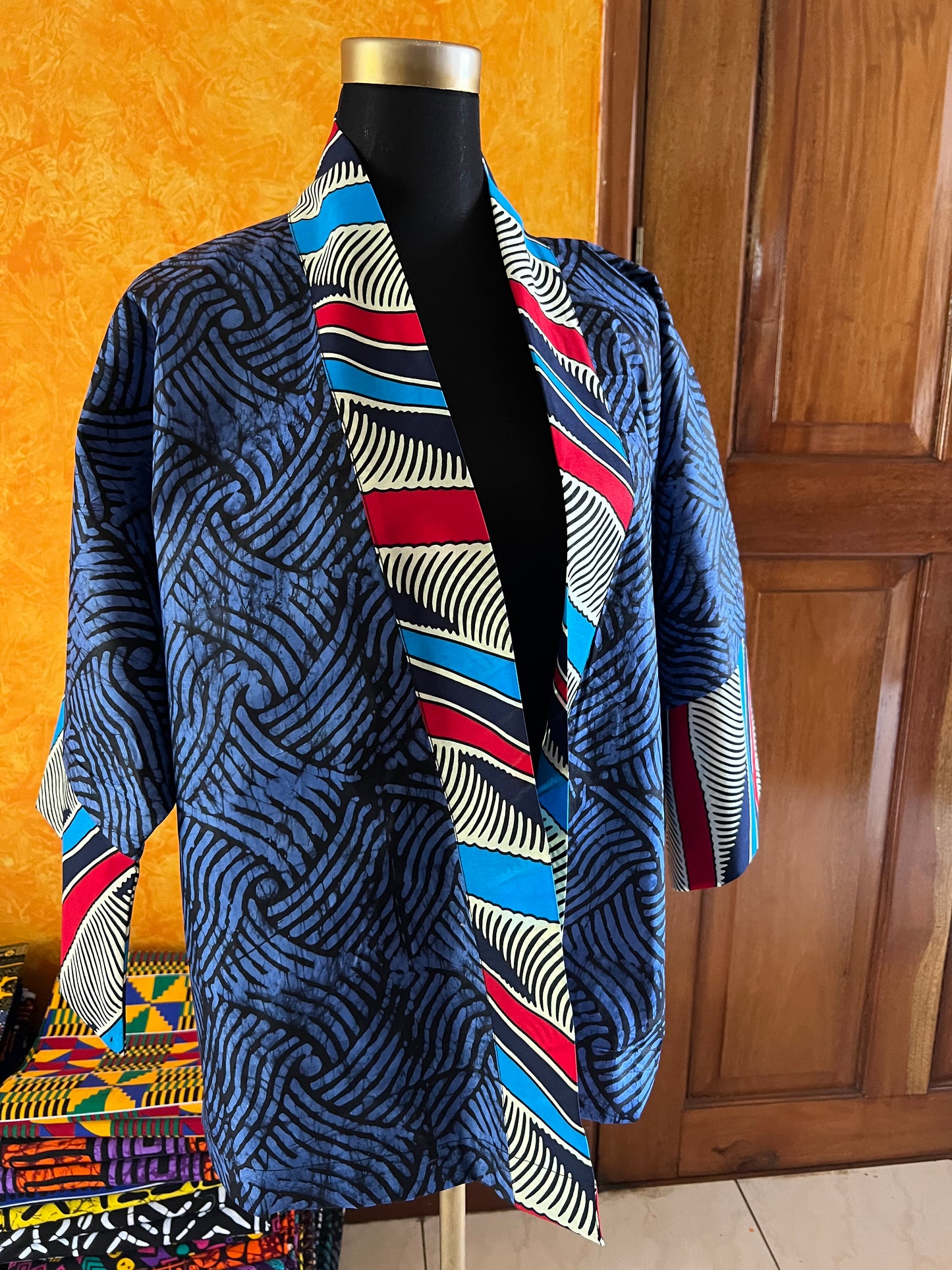 Ki-jacket - African print and Adiré palazzo set