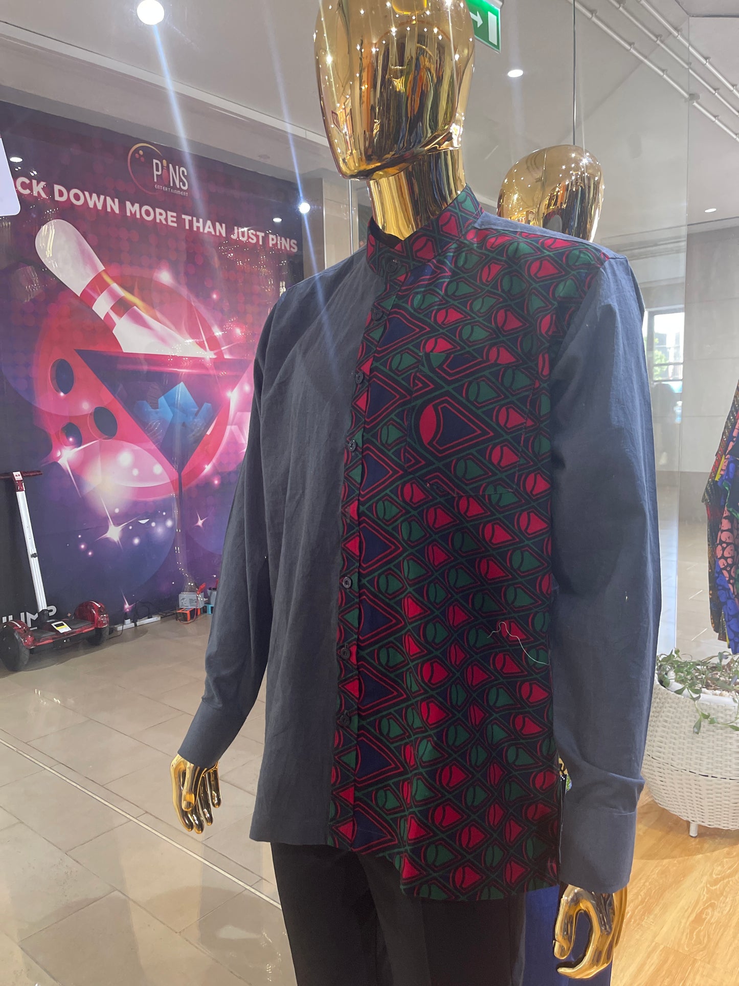 Dilli - Linen and African print shirt