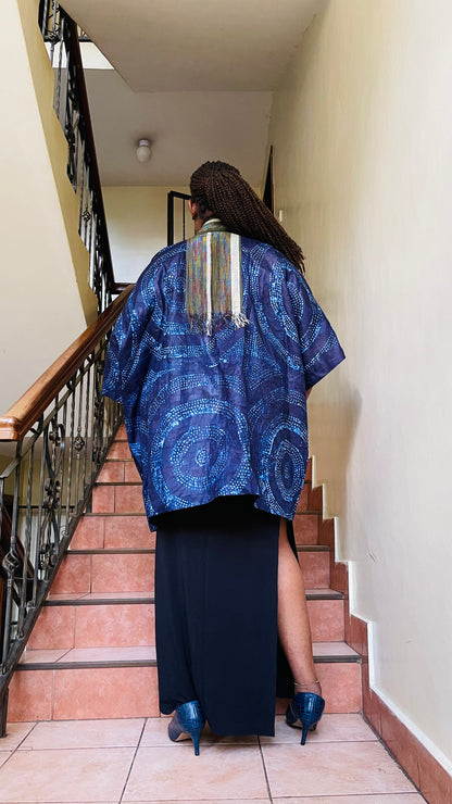 Jore - Adire and Aso-Oke mix kimono