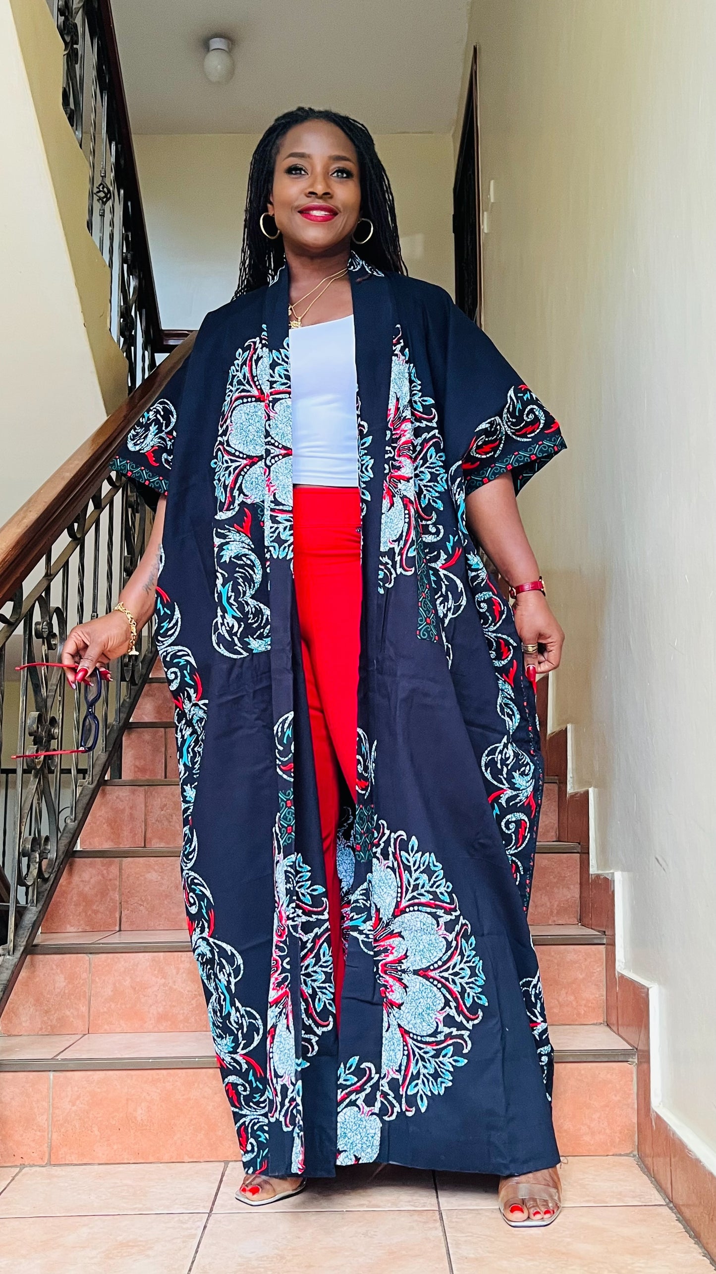 Mono Kimono Long - African Print