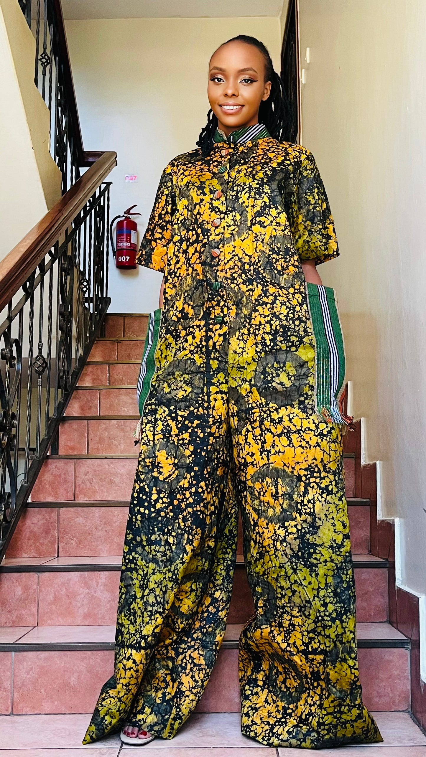 Teni - Adire and Aso-Oke Jumpsuit