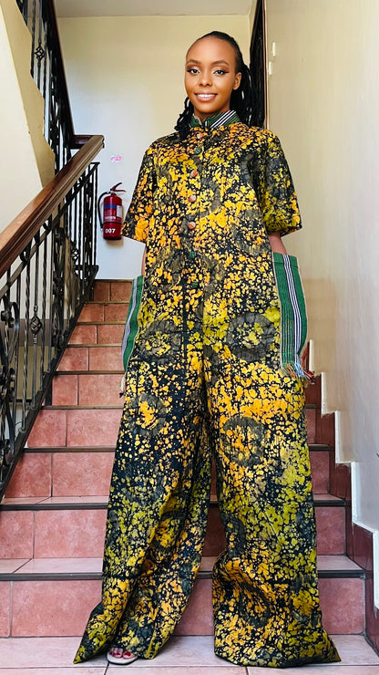 Teni - Adire and Aso-Oke Jumpsuit