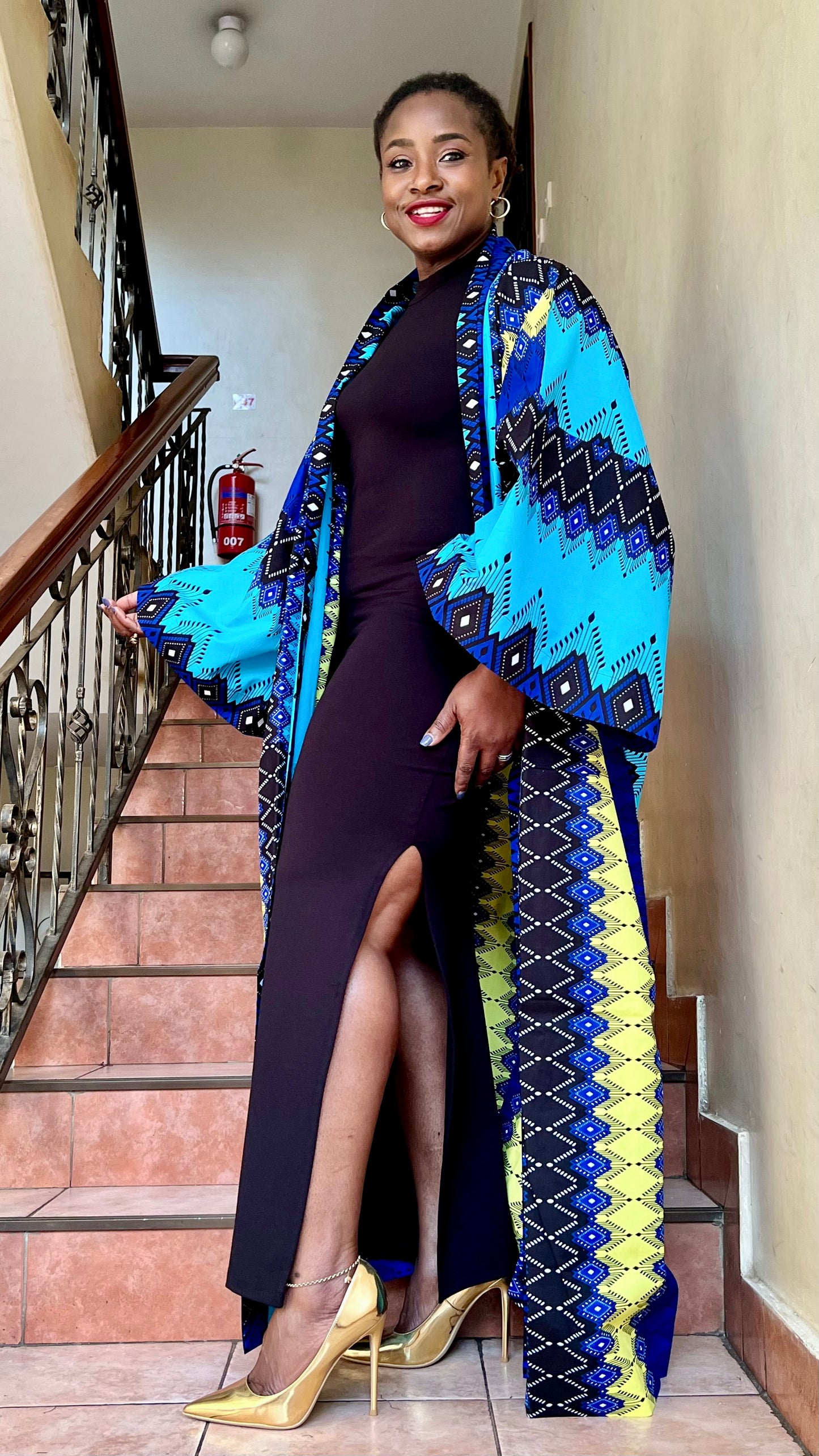 Nebo - African print Kimono