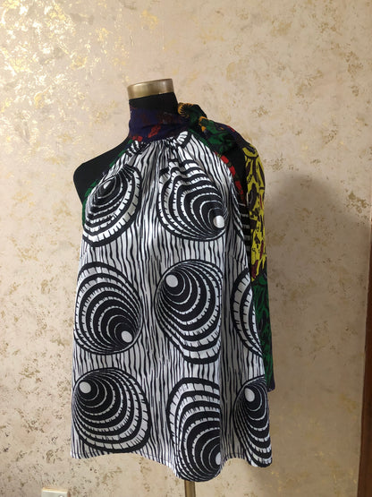 Belle - chiffon and silk top
