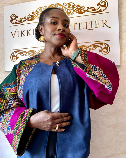 Grace - afrikanskt tryck och skinnjacka