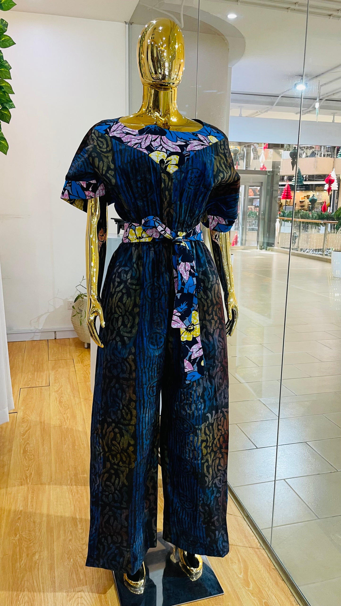 Kai - African print and Adiré mix Jumpsuit
