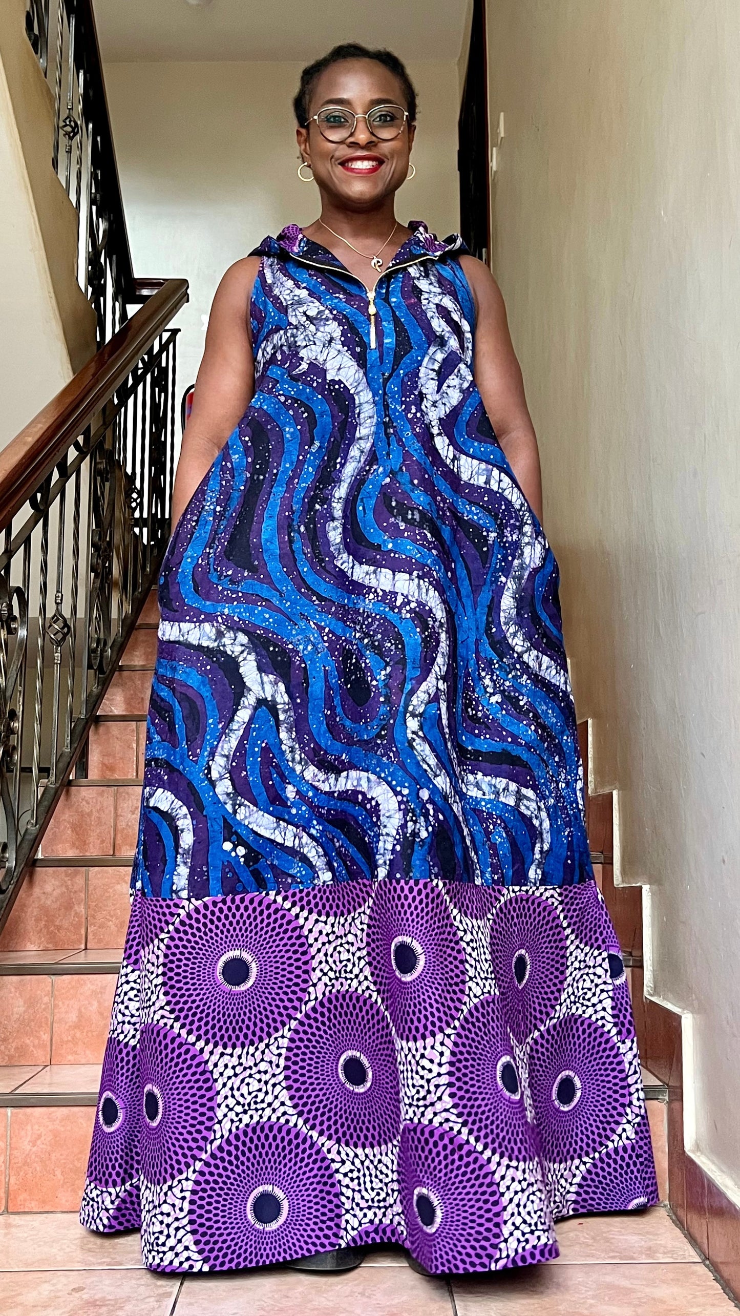 Oreke - African print and Batix mix dress