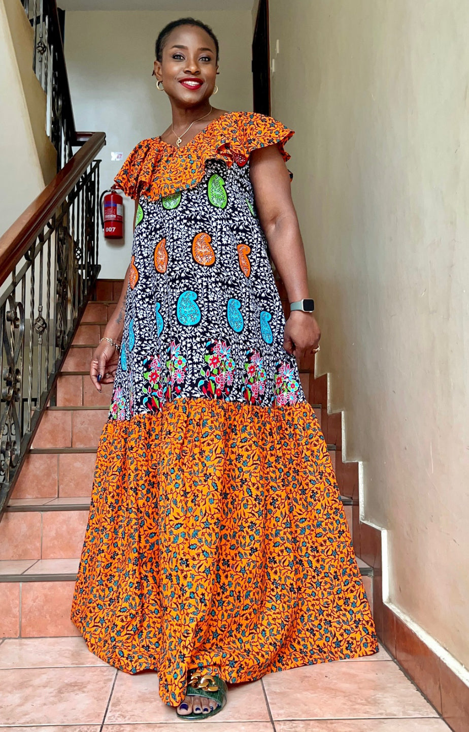 Malindi - African print mix dress