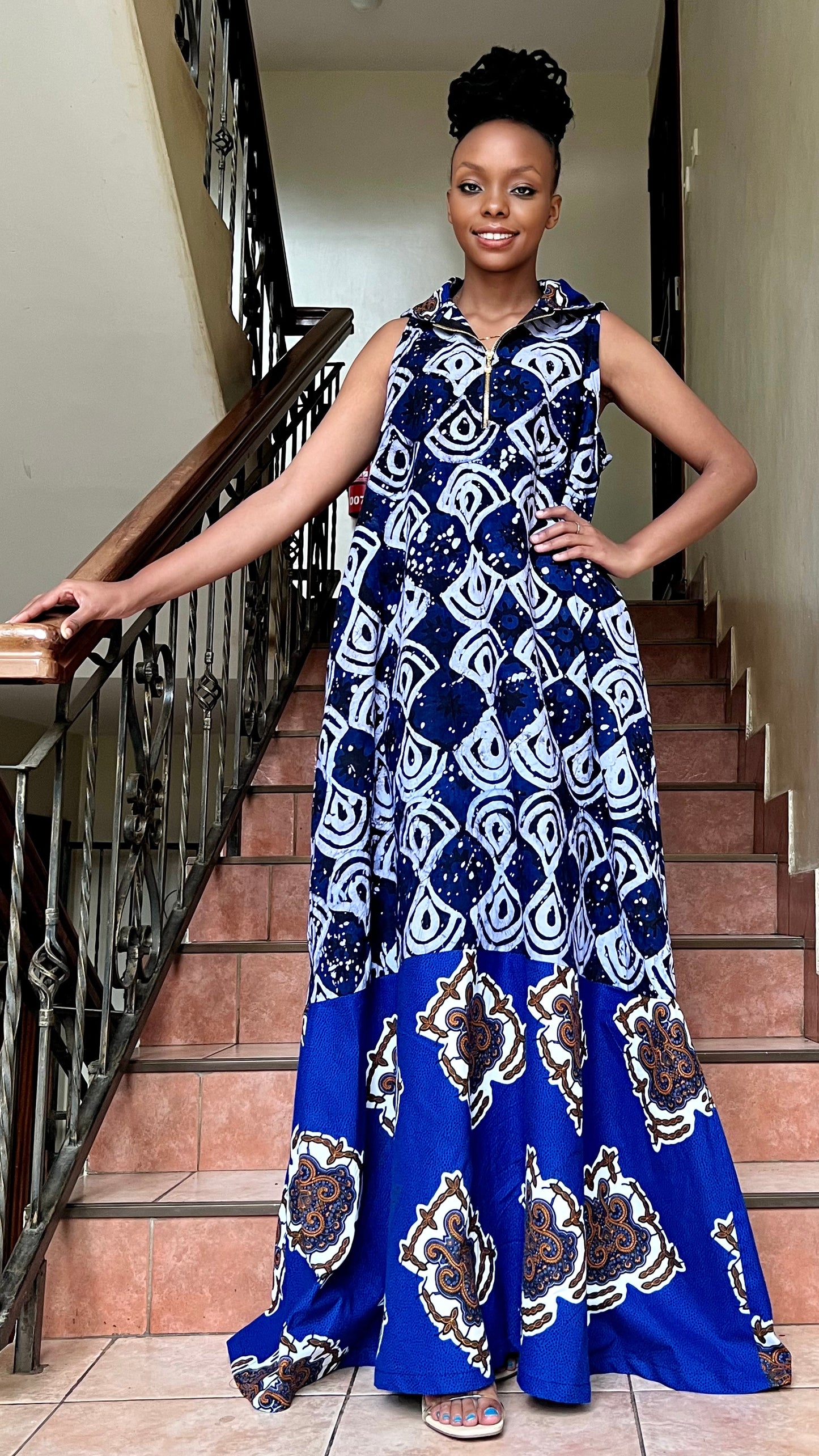 Oreke - African print and Batix mix dress