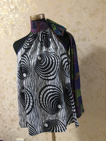 Belle - chiffon and silk top