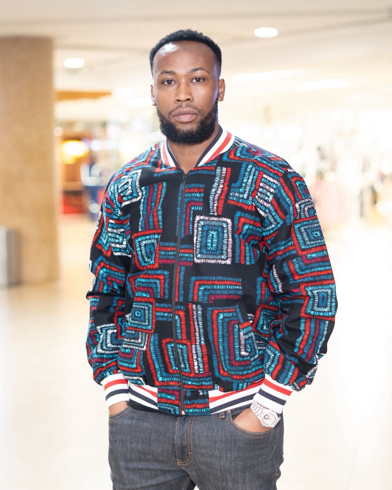 Gito - African print bomber jacket