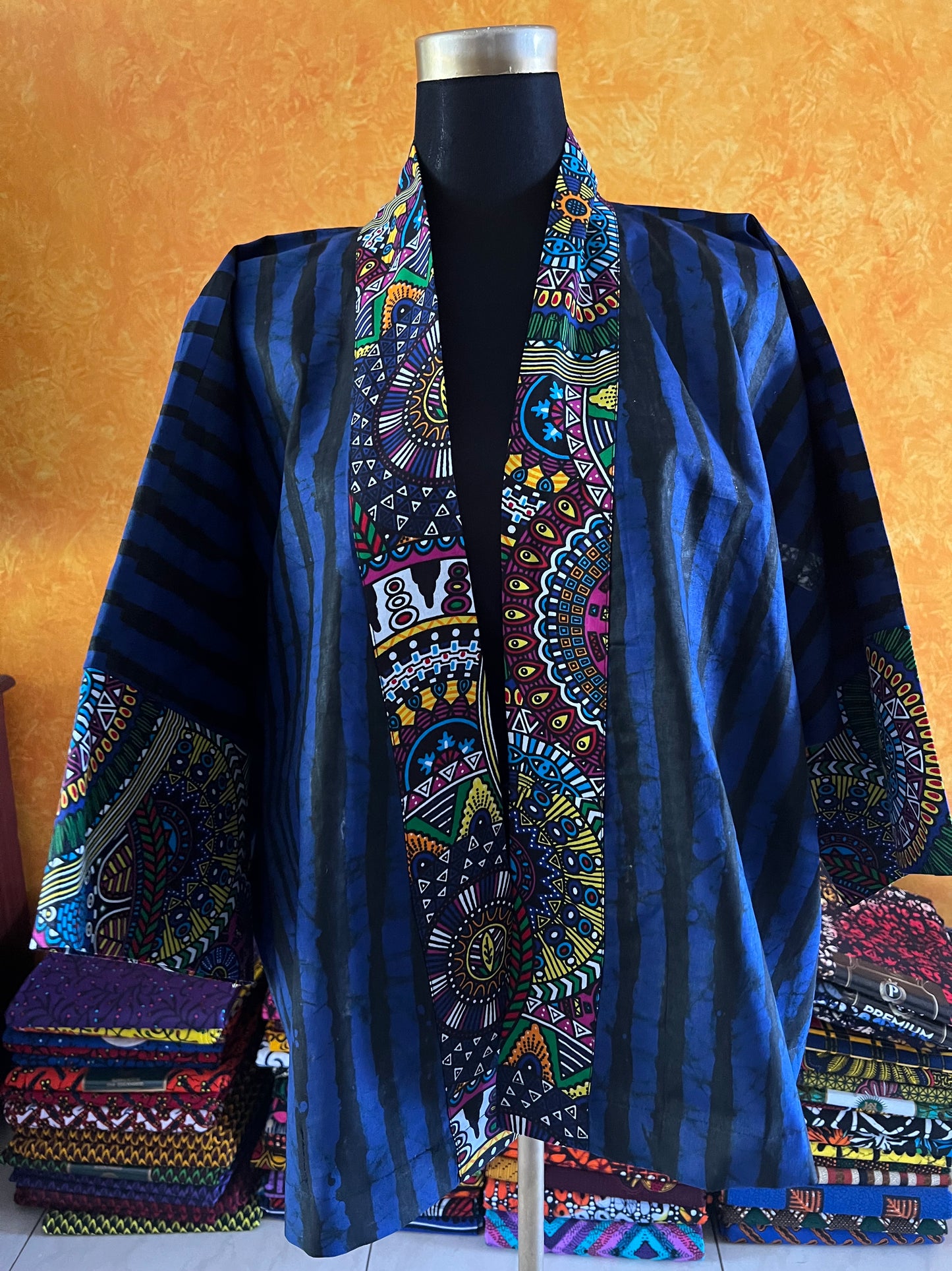 Ki-jacket - African print and Adiré palazzo set