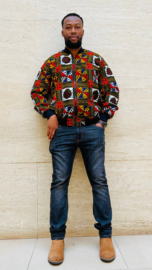 Gito - African print bomber jacket