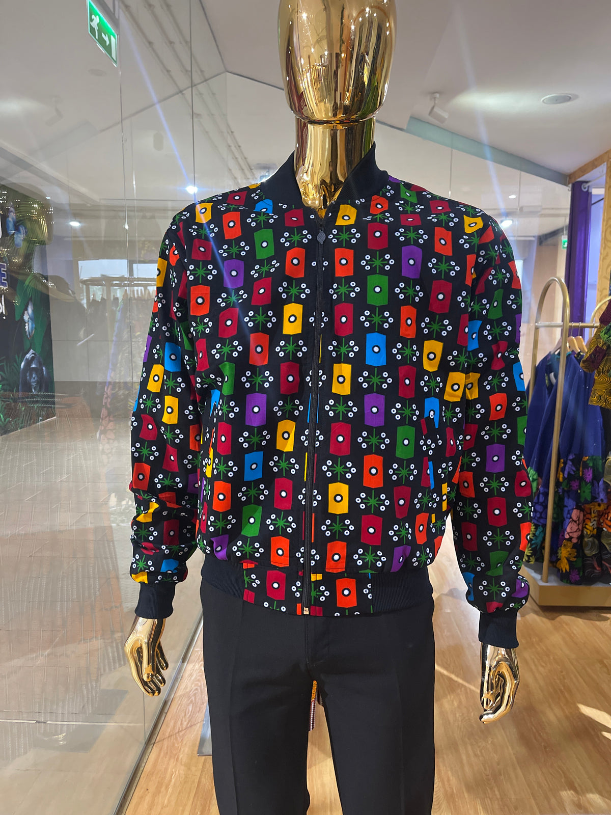 Gito - African print bomber jacket