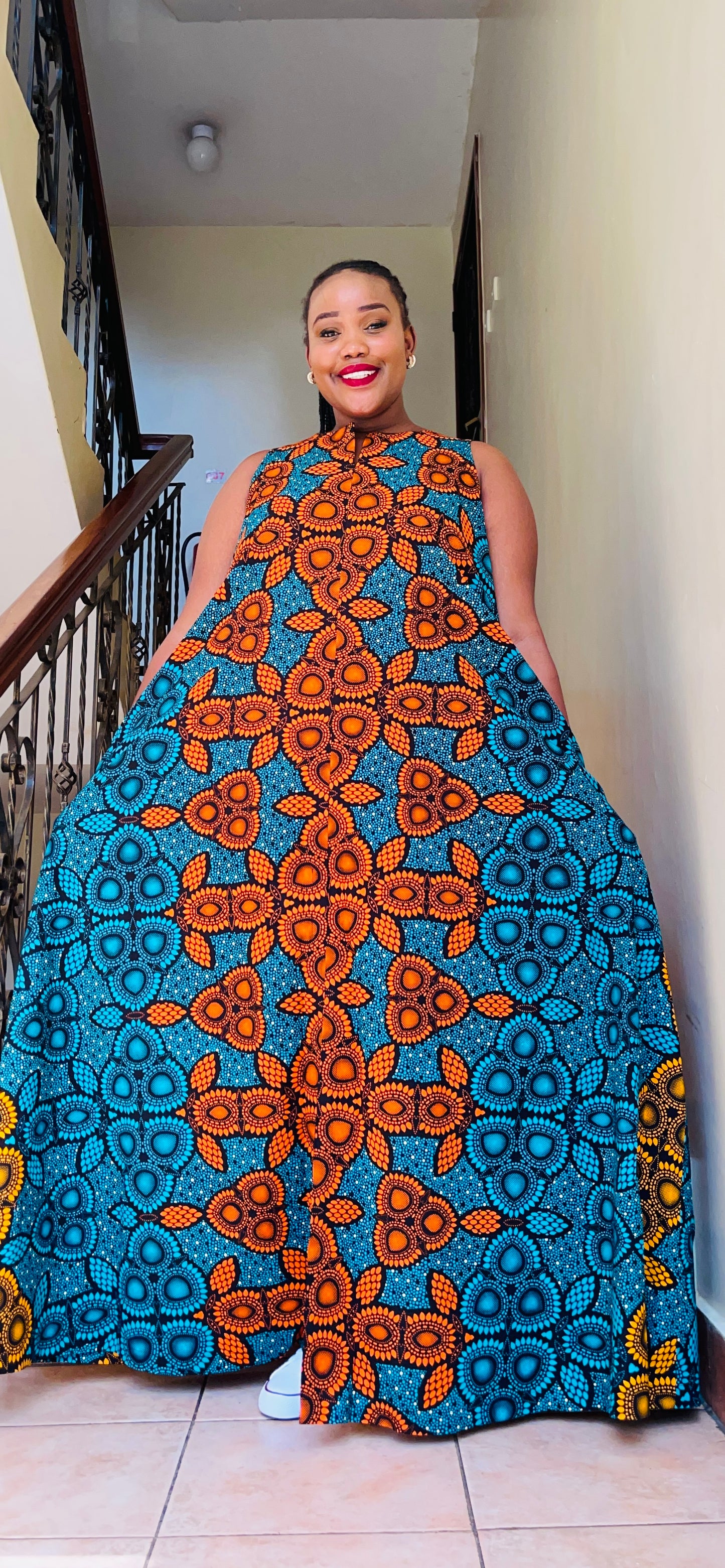 Split Combo - African Print Tent Dress