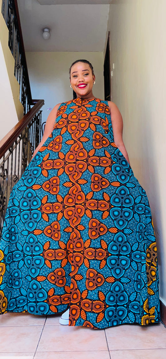 Split Combo - African Print Tent Dress