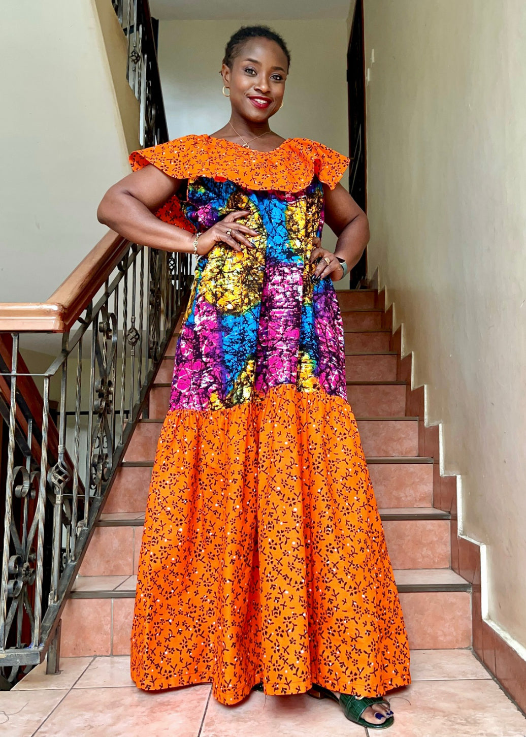 Malindi - African print mix dress