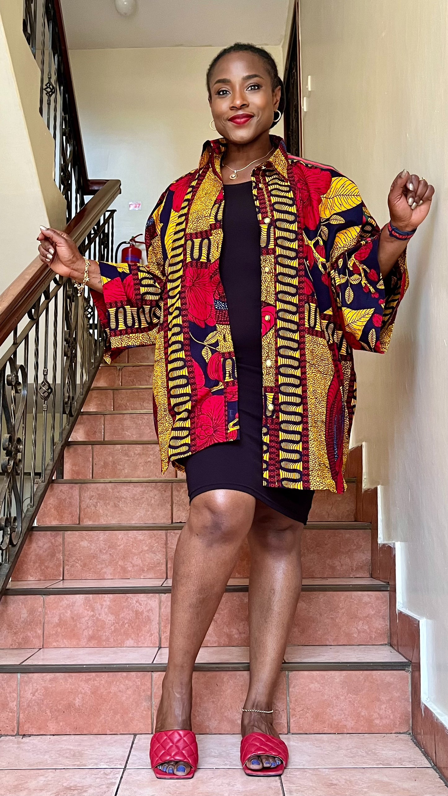 Boogie - African Print Women's oversized shirt