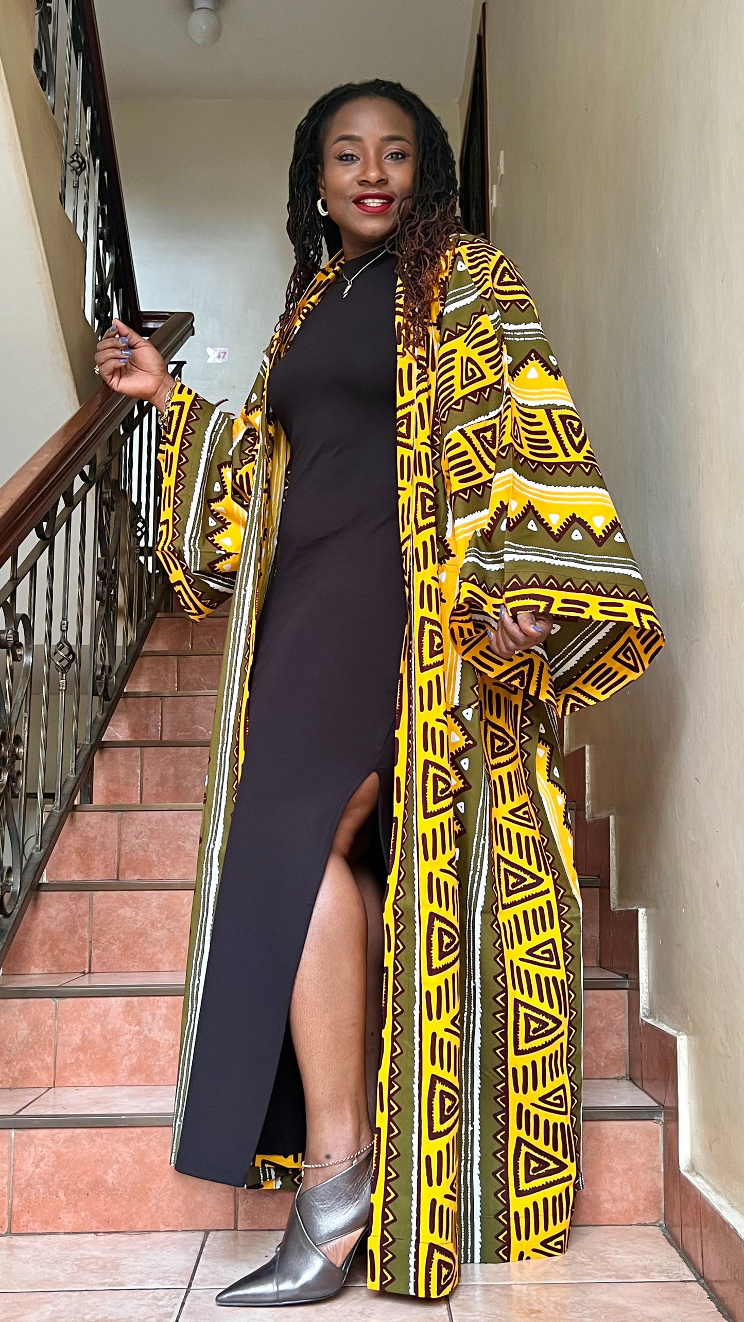 Nebo - African print Kimono