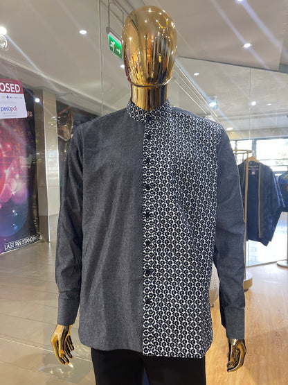 Dilli - Linen and African print shirt