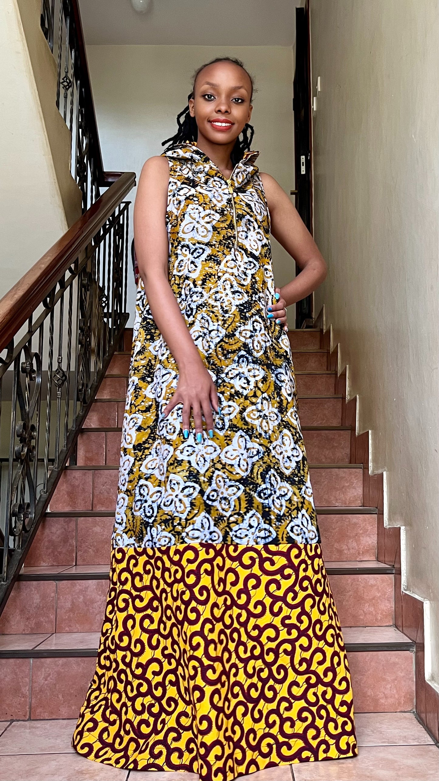 Oreke - African print and Batix mix dress