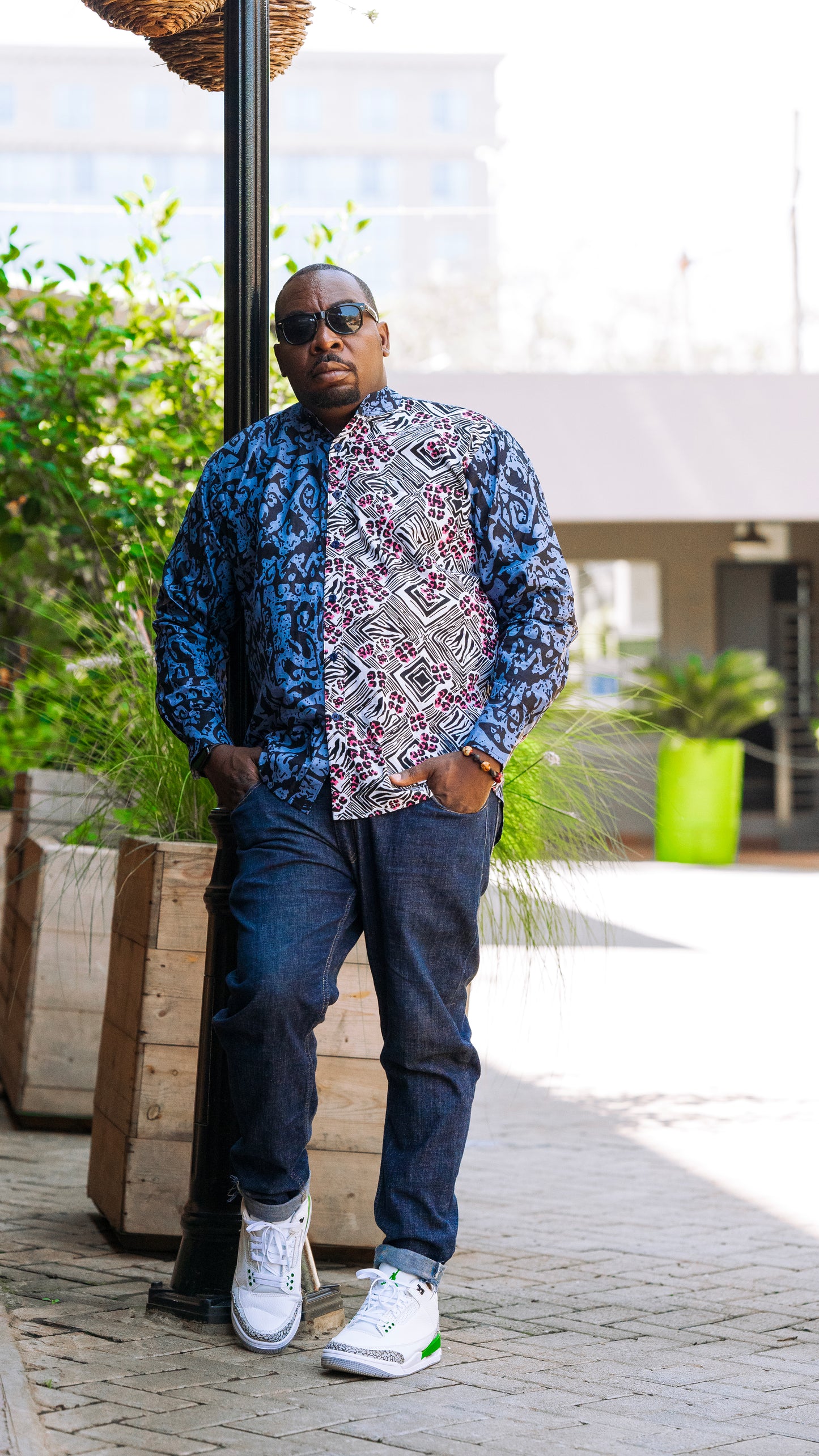 Jaiye - African print mix shirt