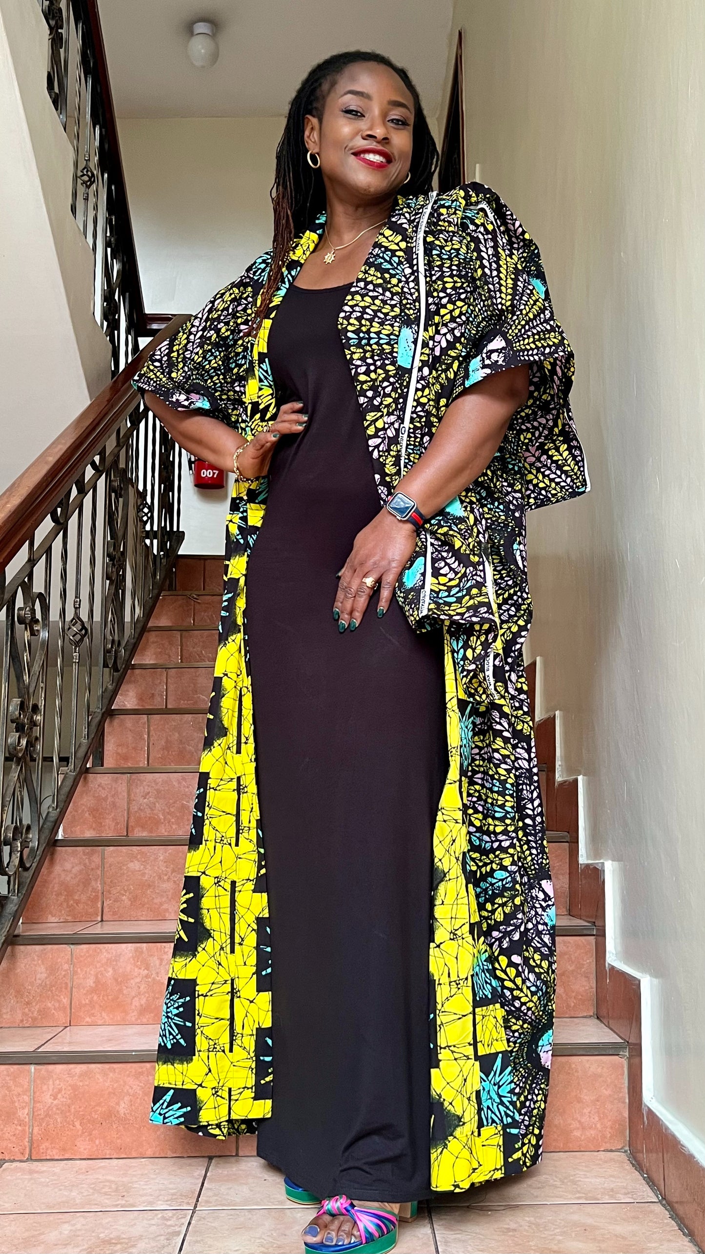 Mono Kimono Long - African Print