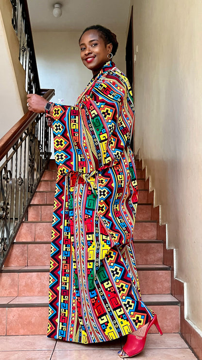 Nebo - African print Kimono