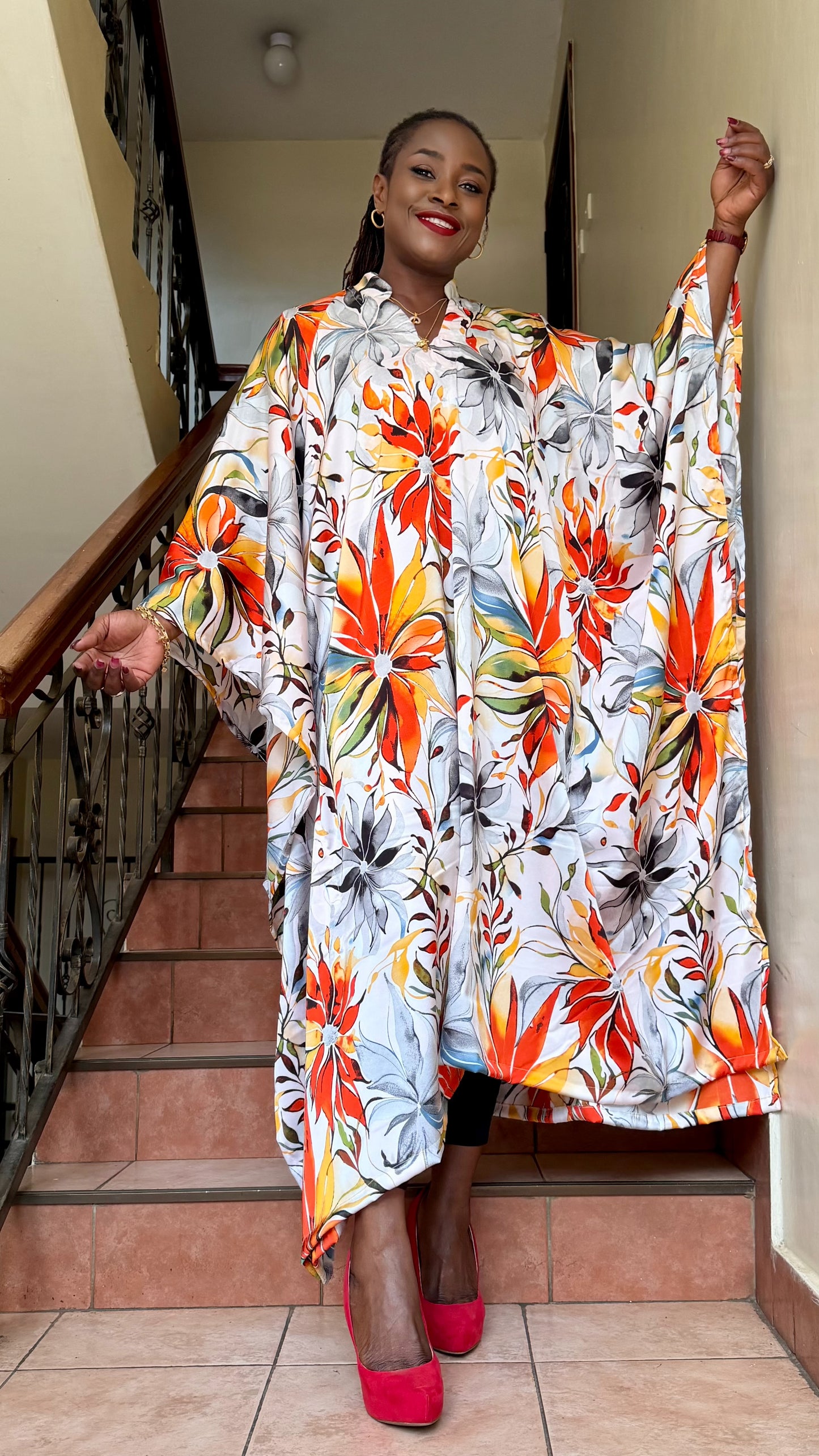 Aisha - Silk bubu with hidden waist tie.