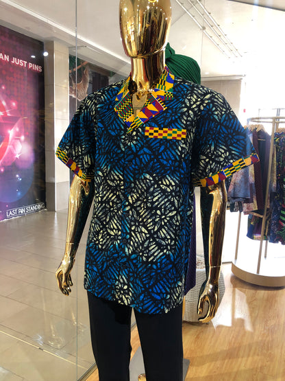 Buzor - African Print mix Malibu Shirt