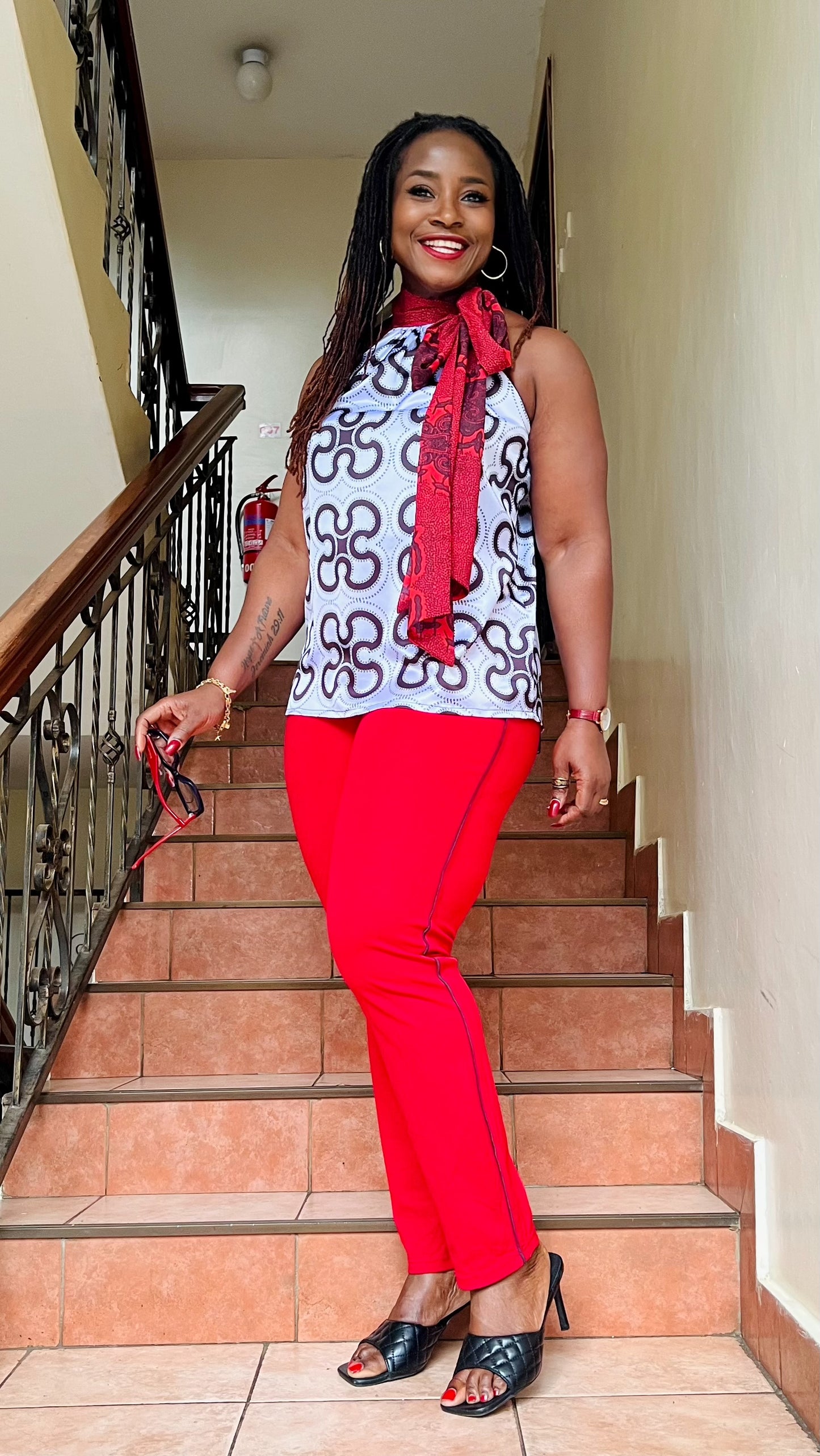 Belle - chiffon and silk top