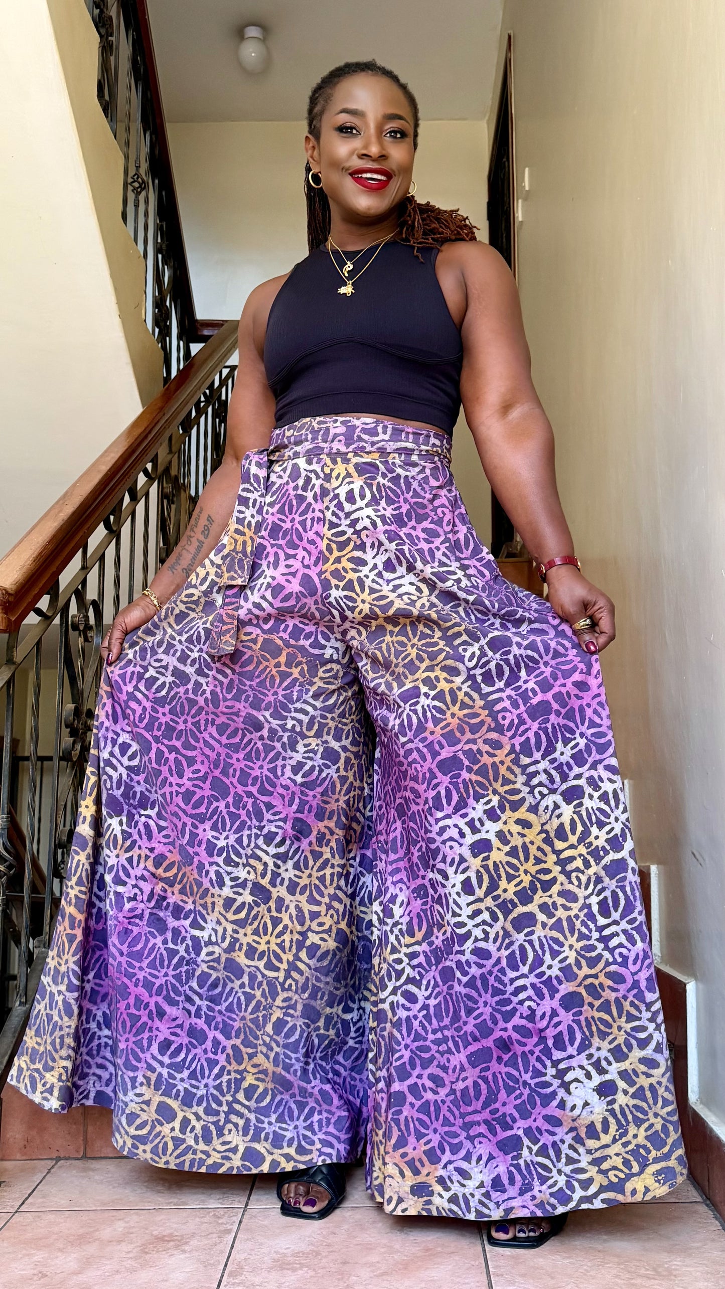 Bahari- circle flair leg pants