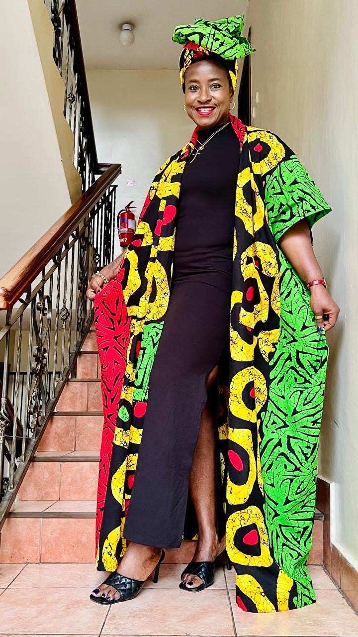 Mono Kimono Long - African Print