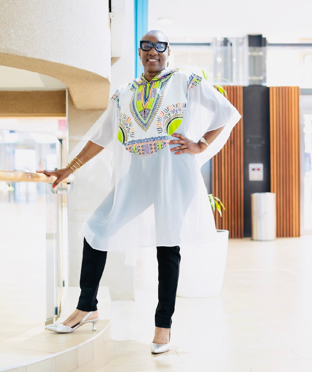 Tewa- chiffon mix Ankara top