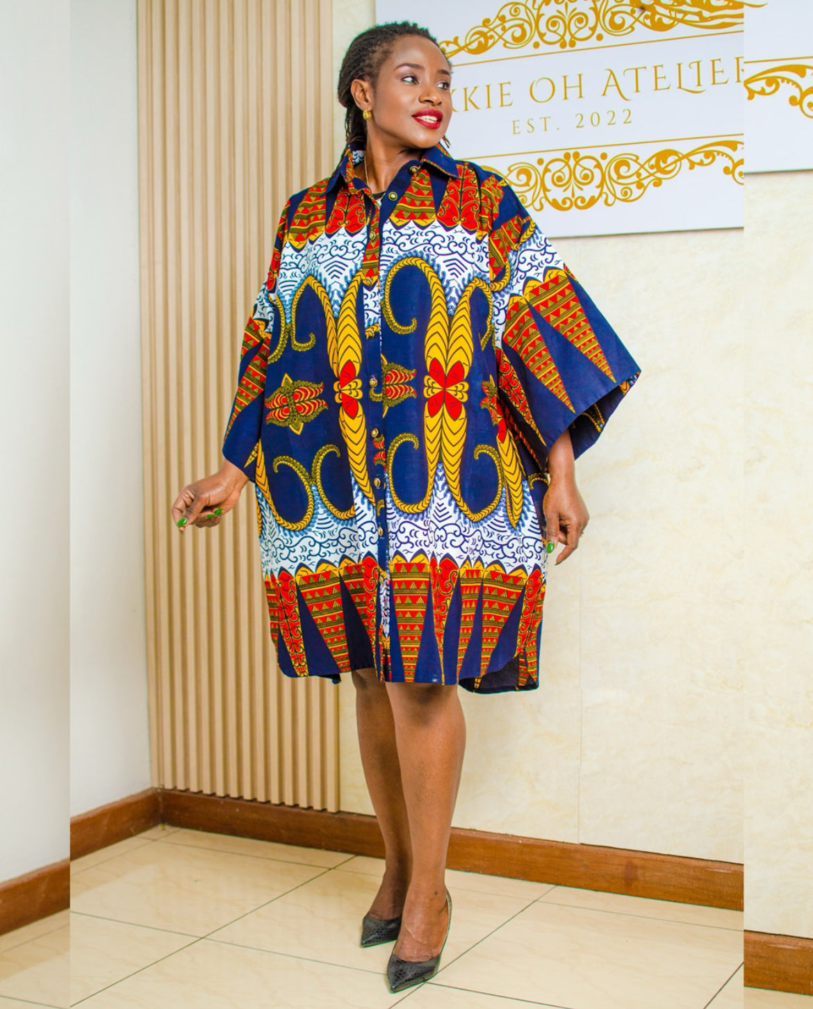 Buga - African print shirt dress