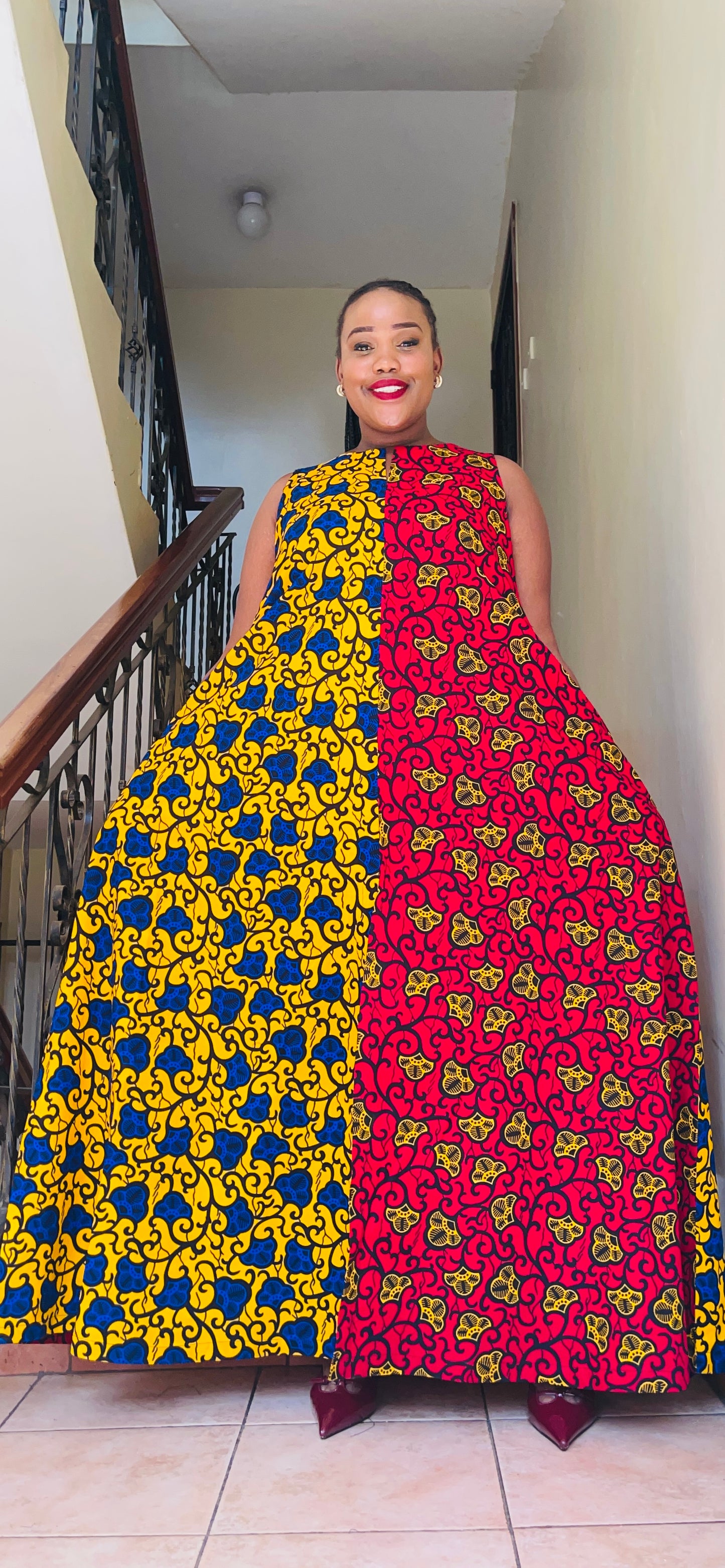 Split Combo - African Print Tent Dress