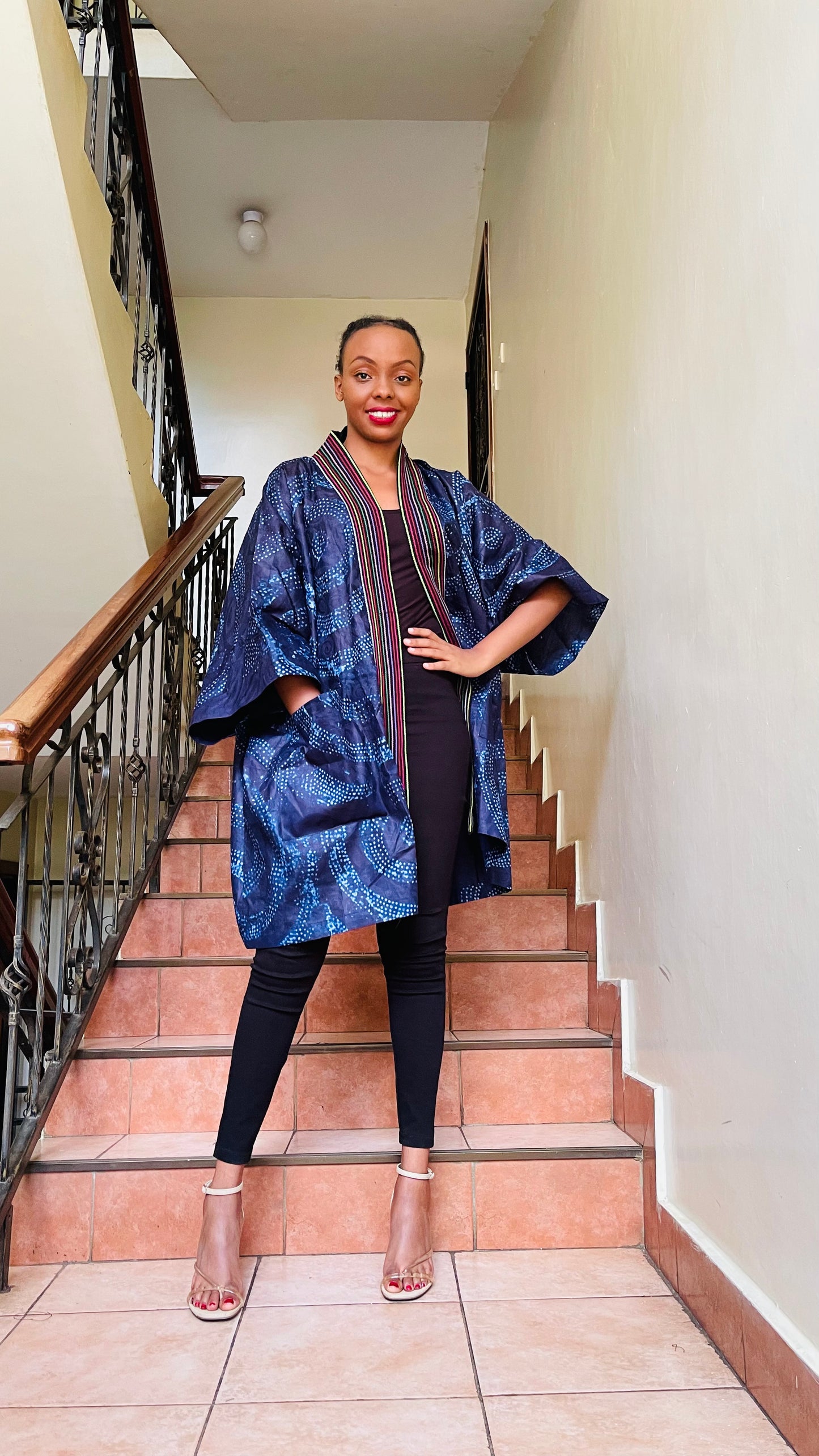 Jore - Adire and Aso-Oke mix kimono