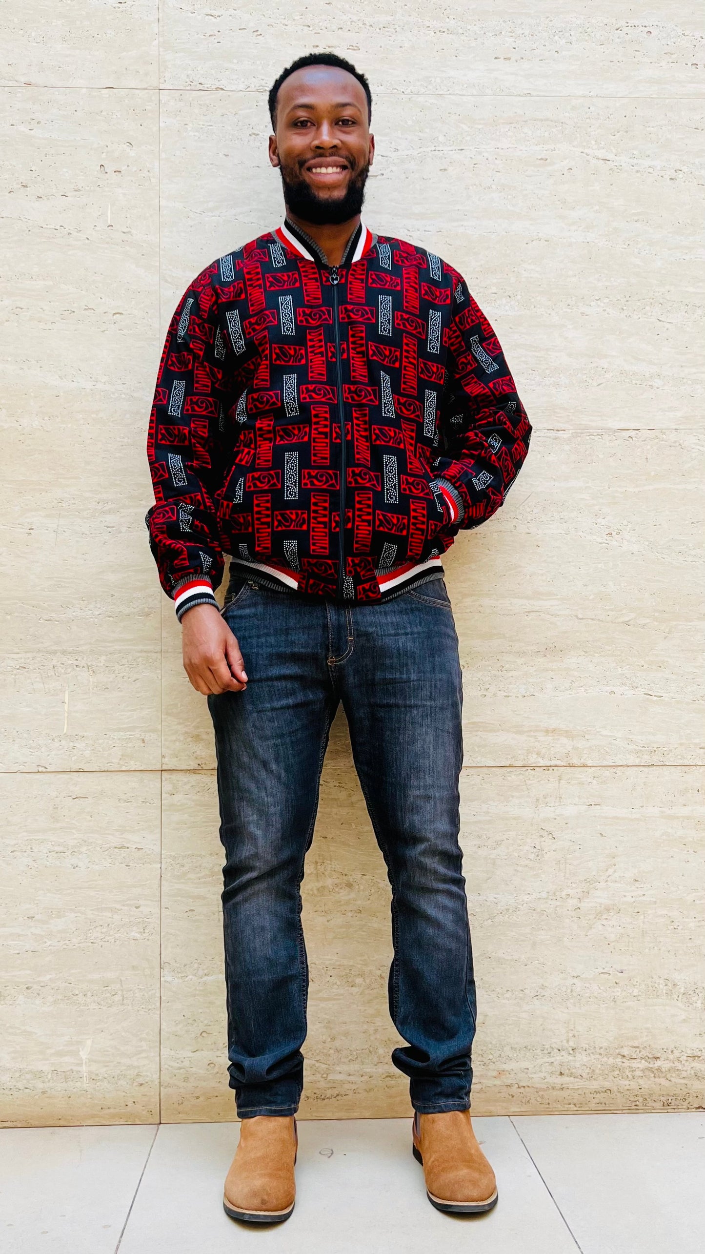 Gito - African print bomber jacket