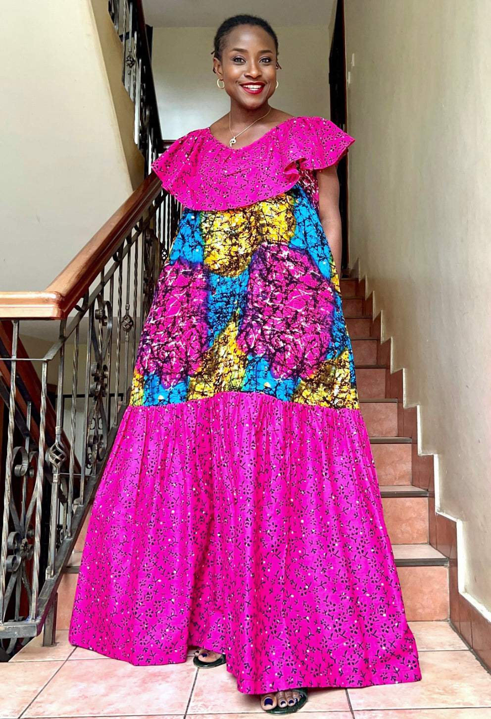 Malindi - African print mix dress