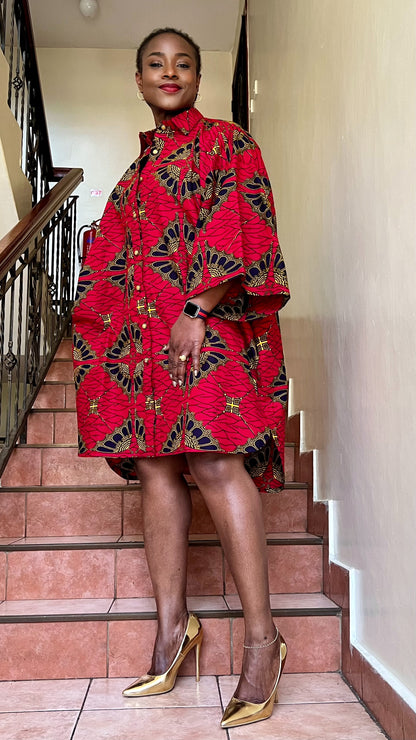 Buga - African print shirt dress