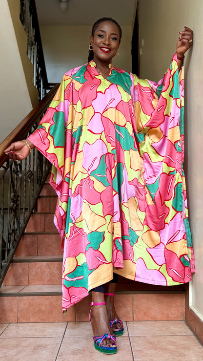 Aisha - Silk bubu with hidden waist tie.