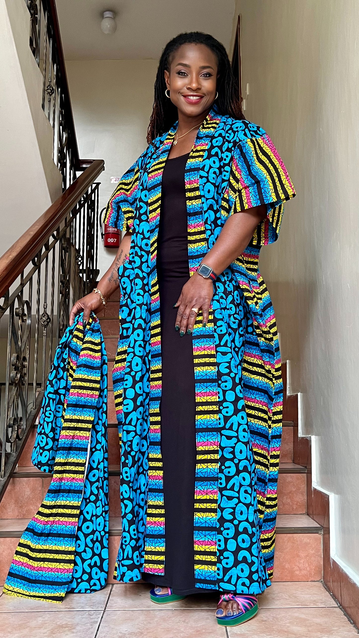 Mono Kimono Long - African Print