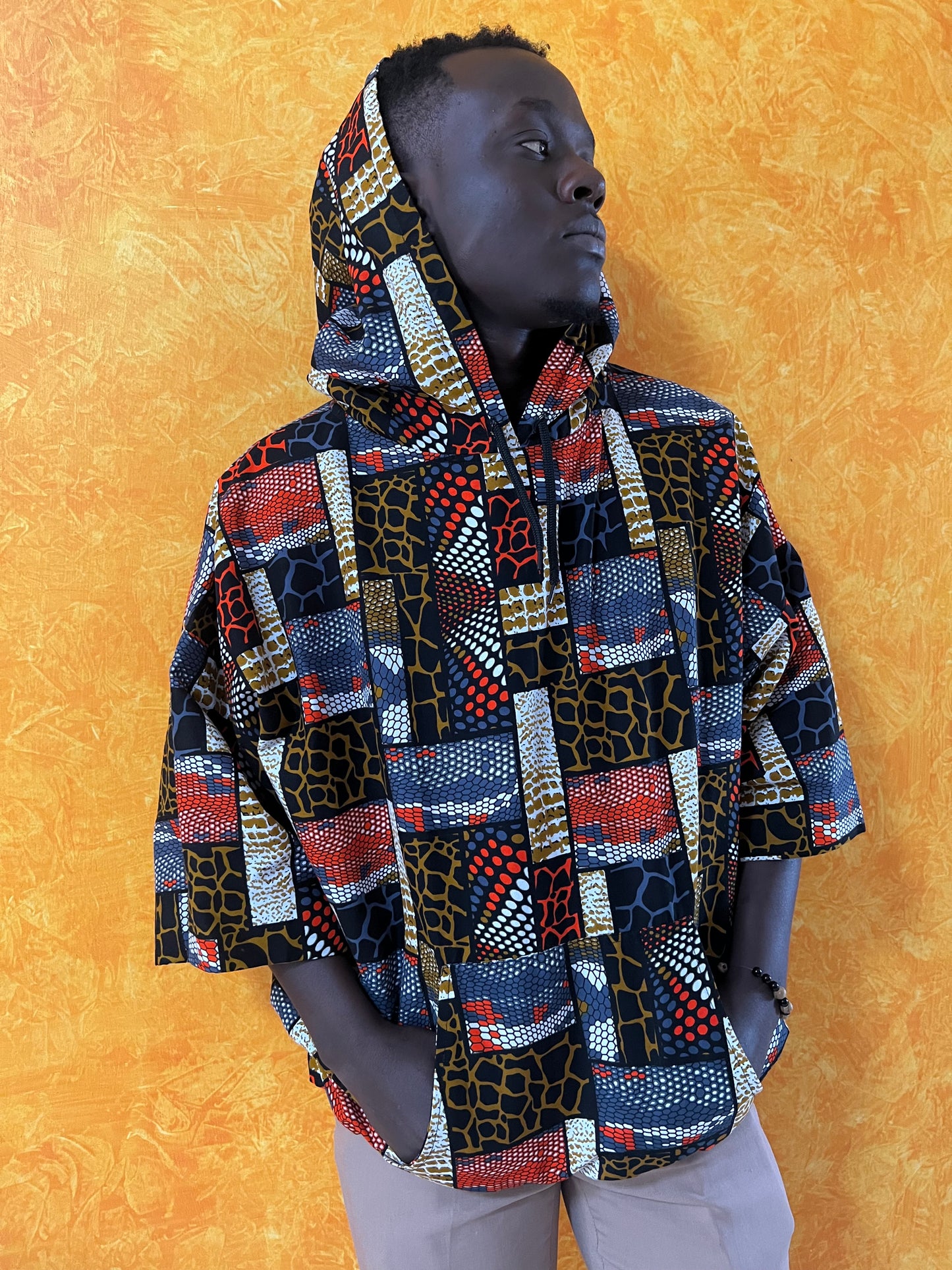 Buga Men's Hoodie- African print